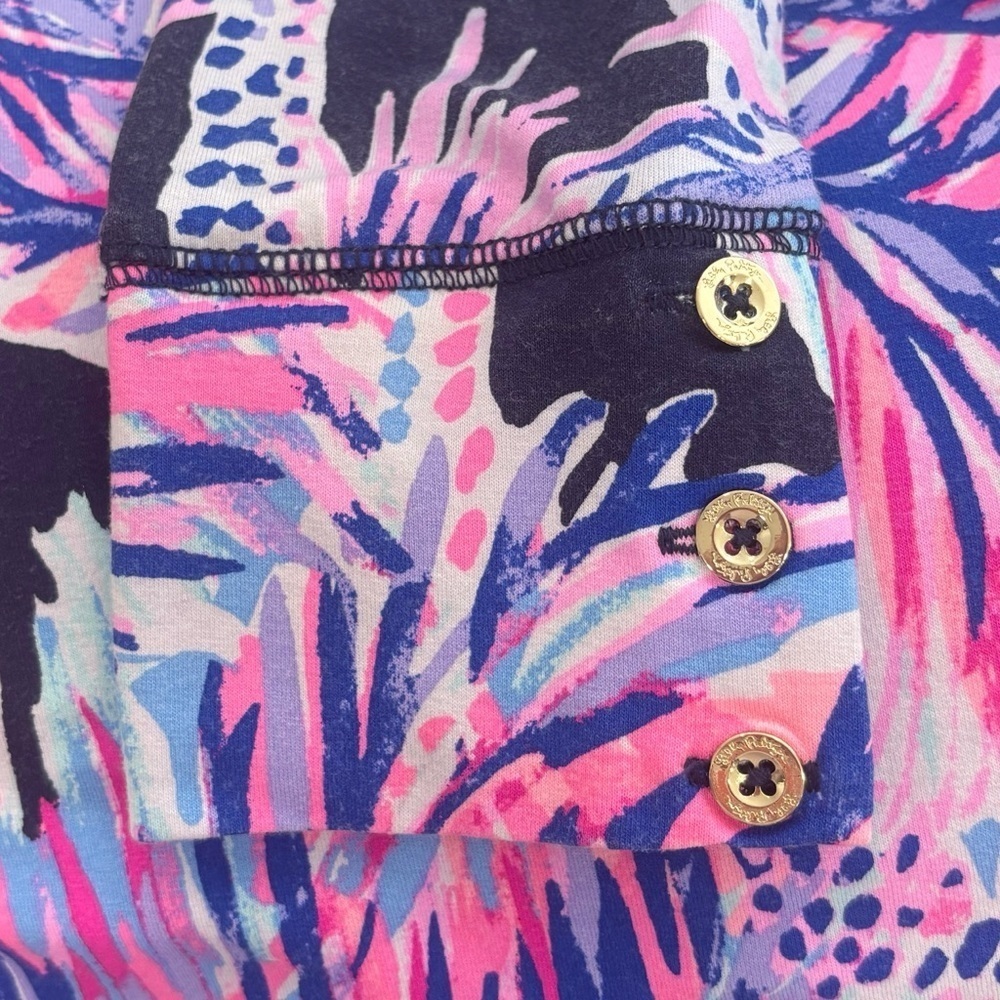 Lilly Pulitzer Womens Sophie Dress Size XS In Palms Up Purple Navy - Picture 4 of 5